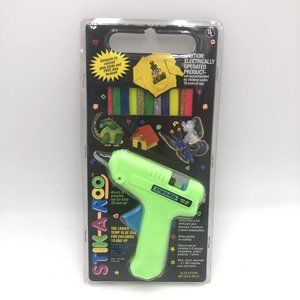 Vintage Ad-Tech Stik-A-Roo Green Glue Gun W/ Colored Glue Sticks NEW